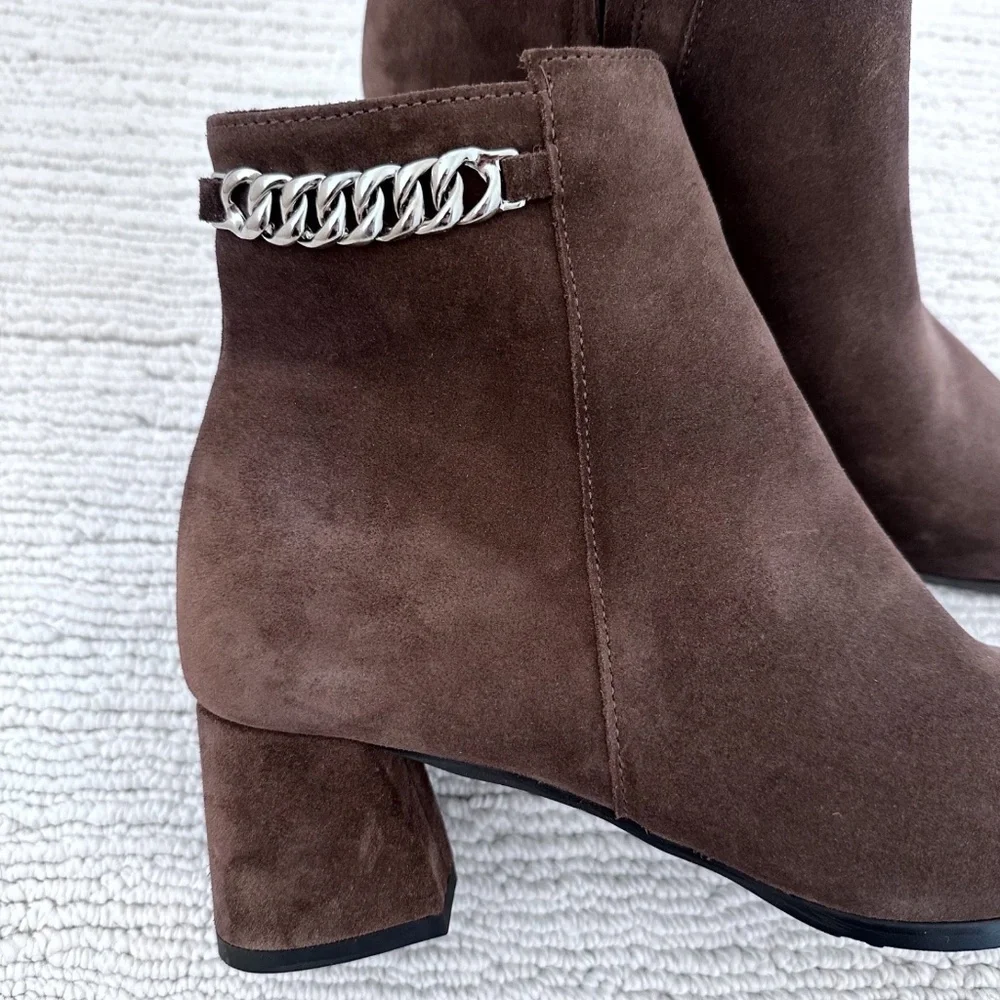 LA CANADIENNE NWOB Andrea Women’s 8.5 Chocolate Brown Boots Suede Autumnal Corp